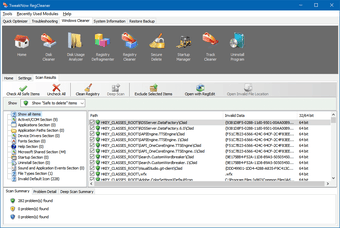 Image 0 for TweakNow RegCleaner