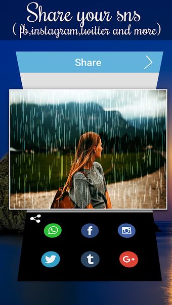 Rain Photo Effect : Video Maker