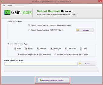 Obraz 0 dla GainTools Outlook Duplica…