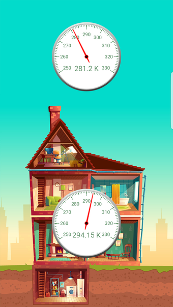 Thermometer for room and outside