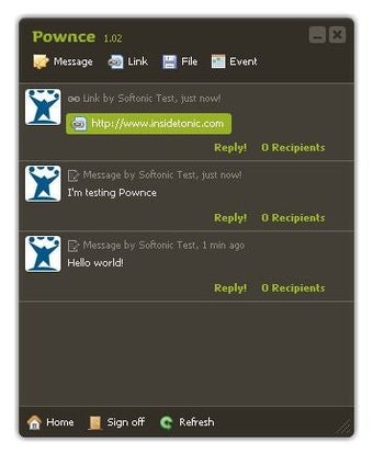 Obraz 0 dla Pownce Desktop Software