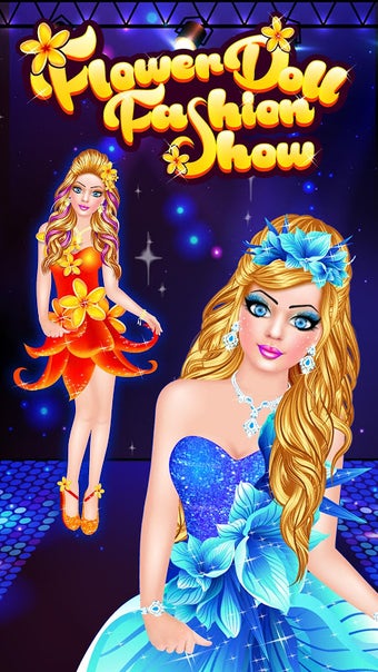 Flower Doll Fashion Show Salon Dress Up Game