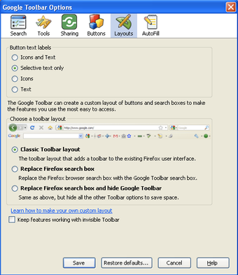 Bild 5 für Google Toolbar for Firefo…