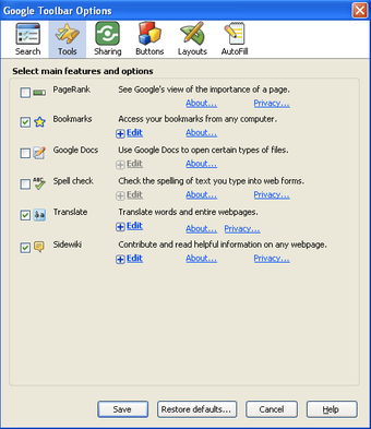 Bild 6 für Google Toolbar for Firefo…