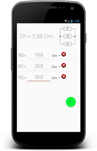 Calculator of resistance connection calculation