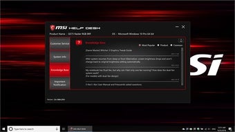 MSI Help Desk