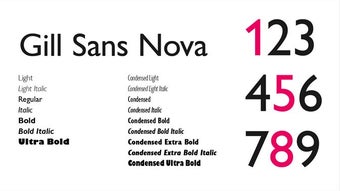 Obraz 0 dla Gill Sans Nova