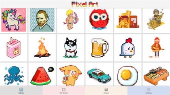 Pixel Art: Color by Number.