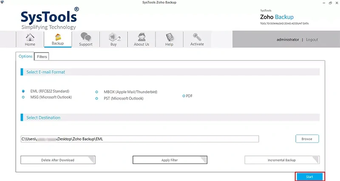 Image 0 pour SysTools Zoho Backup Tool