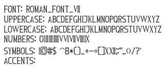 Obraz 0 dla Roman Font 7