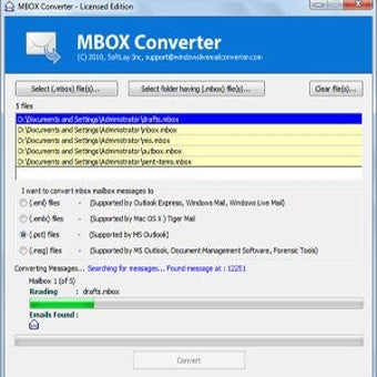 Image 0 for Export MBOX to PST