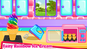 Rainbow Ice Cream Cooking