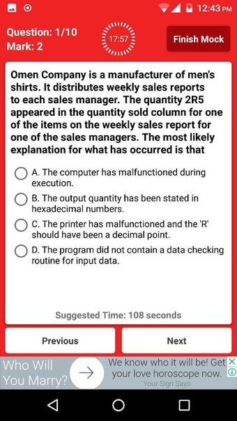 Image 0 for CMA Part 1 Test Practice