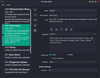 EFI Boot Editor