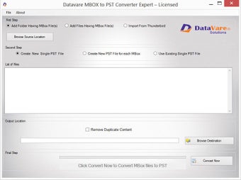 Imagen 0 para Datavare MBOX to PST Conv…