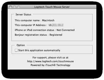 Image 1 pour Logitech Touch Mouse Serv…