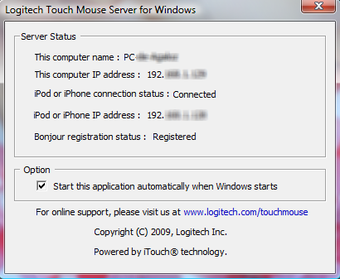Immagine 1 per Logitech Touch Mouse Serv…