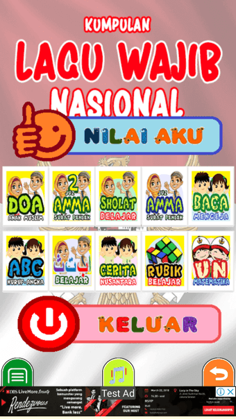 Lagu Wajib Nasional + Not Balok