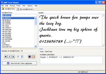 AMP Font Viewer的第0张图片