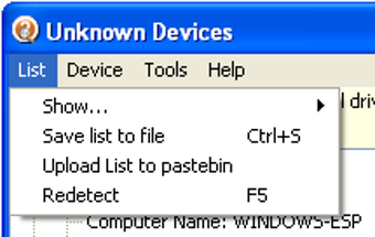 Imagen 0 para Unknown Devices