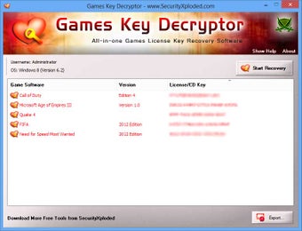 Image 0 for Games Key Decryptor