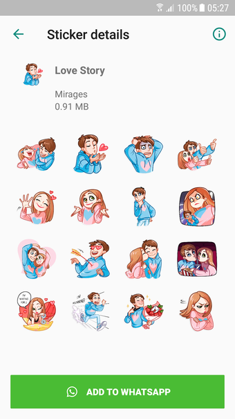 Love Story Stickers - WAStickerApps