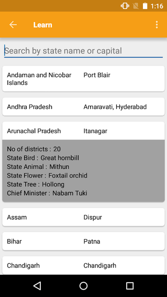Immagine 0 per Indian States and Capital…