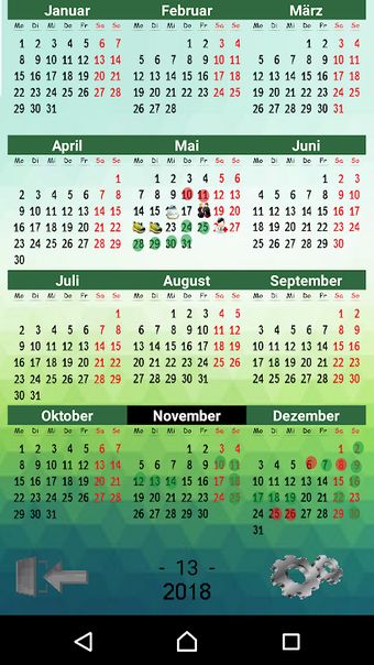 Calendario Paint