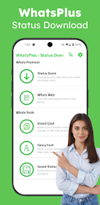 Bild 0 für WhatsPlus - Status Downlo…