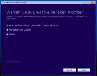 Windows 8 Upgrade-Assistent