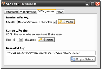 WEP and WPA Key Generator