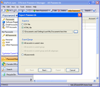 Download Efficient Password Manager for Windows