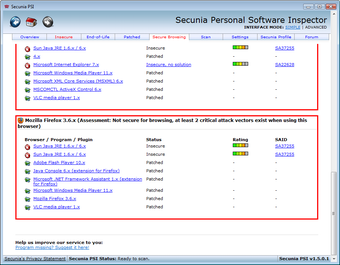 Image 5 pour Secunia Personal Software…