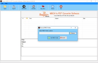Image 0 for Regain MBOX to PST Conver…
