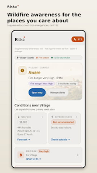 Bild 0 für Riska: Wildfire Alerts