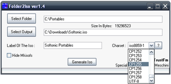 Image 0 for Folder2Iso