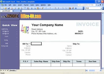 Obraz 0 dla Excel Invoice Template