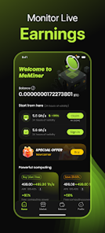 Image 0 pour MeMiner: Cloud Mining