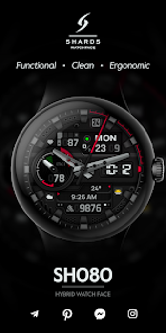 SH080 Watch Face WearOS w…の画像0