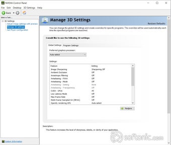 NVIDIA Control Panelの画像0