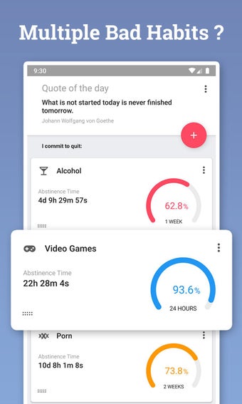Quitzilla: Sobriety Counter  Bad Habits