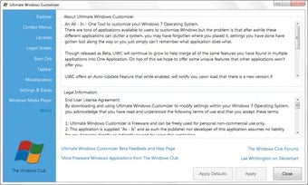 Ultimate Windows Customizer