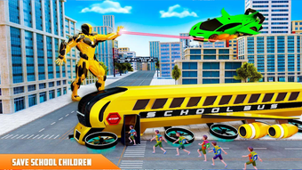 Obraz 2 dla School Bus Robot Car Game