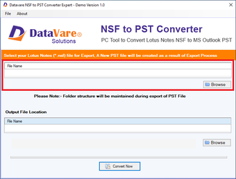 Imagen 0 para DataVare NSF to PST Conve…