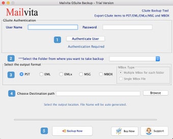 MailVita G Suite Backup for Mac