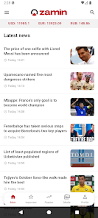 Bild 0 für Zamin  Daily news