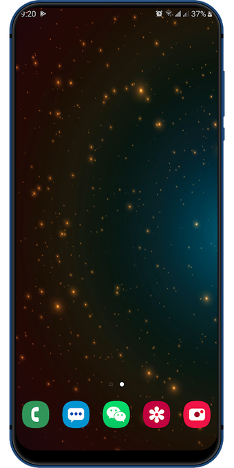 3D Shining Blue Particles Live Wallpaper