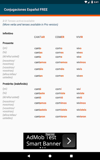 Bild 0 für Spanish verb conjugations…