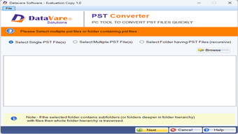 Image 0 pour DataVare PST to TGZ Conve…