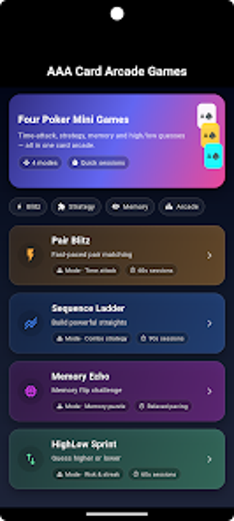 Bild 0 für AAA Card Arcade Games